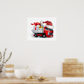 Cartoon Weihnachtswagen Poster (Küche)