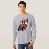 Cartoon Weihnachtswagen T-Shirt (Vorne ganz)