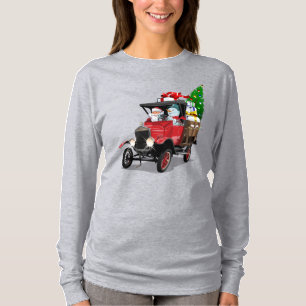 Cartoon Weihnachtswagen T-Shirt