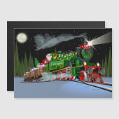 Cartoon Weihnachtszug Postkarte (Vorne/Hinten)