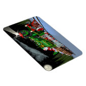 Cartoon Weihnachtszug Postkarte Magnet (Rechte Seite)