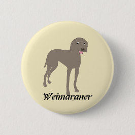 Cartoon Weimaraner Button