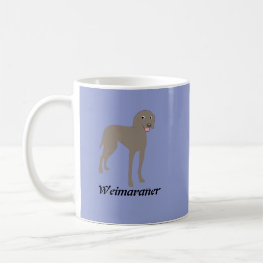 Cartoon Weimaraner Kaffeetasse (Links)