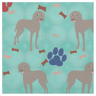 Cartoon Weimaraner Stoff