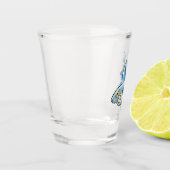 Cartoon Weißer Hai Schnapsglas (Links)