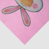 Cartoon Weißer Hauch, der Dumbs in kräftigem Rosa  Seidenpapier (Ausschnitt)