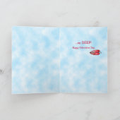 Cartoon Well Valentines Day Greeting Feiertagskarte (Innenseite)