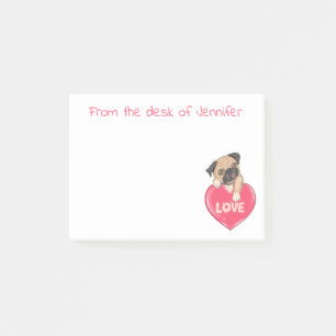Cartoon Welpe Hund Lover Geschenk Rosa Niedlicher Post-it Klebezettel