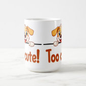 Cartoon-Welpe mit Appaling-Text Kaffeetasse (Mittel)