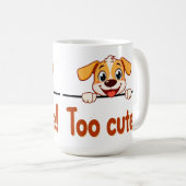 Cartoon-Welpe mit Appaling-Text Kaffeetasse (VorderseiteRechts)