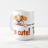 Cartoon-Welpe mit Appaling-Text Kaffeetasse (Vorderseite Links)