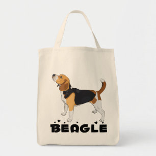 Cartoon Welpen Hund Liebhaber Süße Beagle Große Ta Tragetasche