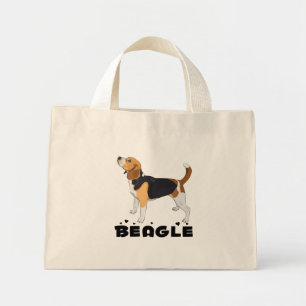 Cartoon-Welpen-Hund-Liebhaber Süße Beagle-Tasche Mini Stoffbeutel