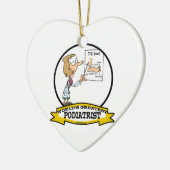 CARTOON weltbest PODIATRISTFRAUEN Keramikornament (Links)