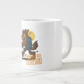 Cartoon Werewolf - von Halloween genehmigt Jumbo-Tasse (Vorderseite Rechts)