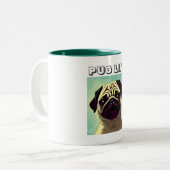 Cartoon Wertvoll und Niedlicher Ever Fun Mops Tass Zweifarbige Tasse (Vorderseite Links)
