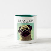 Cartoon Wertvoll und Niedlicher Ever Fun Mops Tass Zweifarbige Tasse (Mittel)