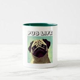 Cartoon Wertvoll und Niedlicher Ever Fun Mops Tass Zweifarbige Tasse