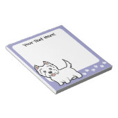Cartoon West Highland White Terrier Notizblock (angewinkelt)