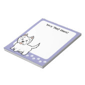 Cartoon West Highland White Terrier Notizblock (Rotiert)