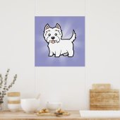 Cartoon West Highland White Terrier Poster (Küche)