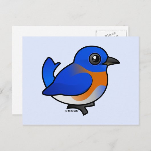 Cartoon Western Bluebird Postkarte (Vorne/Hinten)