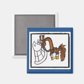 Cartoon Western Lackmagnete Magnet (Vorderseite/Rückseite)