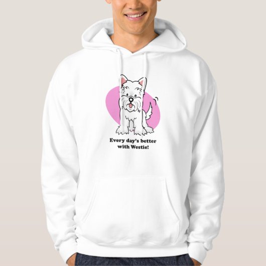 Cartoon Westie Hoodie (Vorderseite)