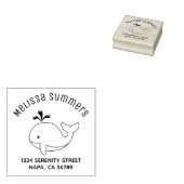 Cartoon Whale-Adresse Gummistempel (Stempel)