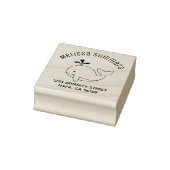 Cartoon Whale-Adresse Gummistempel (Stempel)