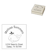 Cartoon Whale-Adresse Gummistempel (Stempel)