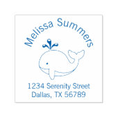 Cartoon Whale Arch Address Permastempel (Design)