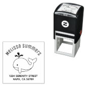 Cartoon Whale Arch Address Permastempel (Beispiel)