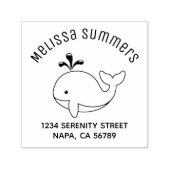 Cartoon Whale Arch Address Permastempel (Design)