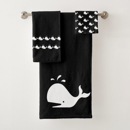 Cartoon Whale Badhandtuch Set (Insitu)