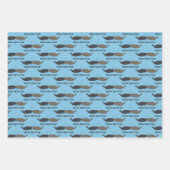 Cartoon Whale Blues im Ozean Geschenkpapier Set (Vorderseite 2)