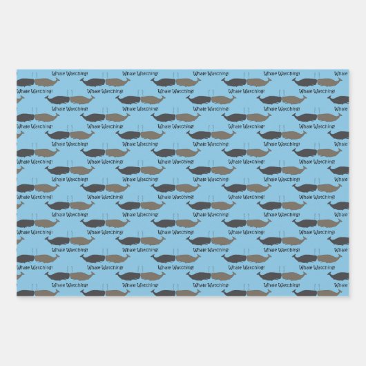Cartoon Whale Blues im Ozean Geschenkpapier Set (Vorderseite 2)