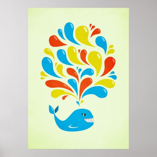 Cartoon Whale Poster (Vorne)