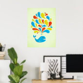 Cartoon Whale Poster (Heimbüro)