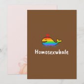 Cartoon Whale Pride Art | Love & Unity Design Einladung (Vorne/Hinten)