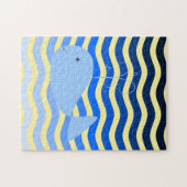 Cartoon Whale und Waves Puzzle (Horizontal)