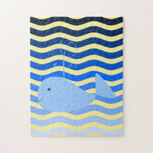 Cartoon Whale und Waves Puzzle