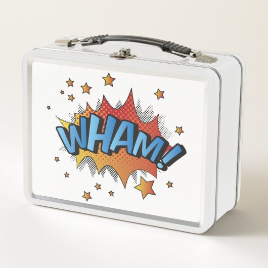 Cartoon Wham Platsch Metall Brotdose (Vorderseite)