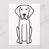 Cartoon "White and Black Hound" Postkarte (Vorderseite)