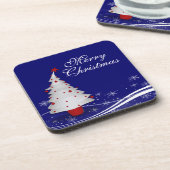 Cartoon White Christmas Tree Weihnachten Untersetzer (Linke Seite)