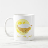 Cartoon White Yellow Lemon Meringue Pie Charaktere Kaffeetasse (Links)