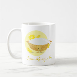 Cartoon White Yellow Lemon Meringue Pie Charaktere Kaffeetasse