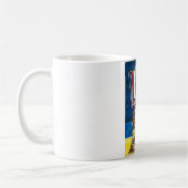 Cartoon-Wikinger Krieger und Longship Kaffeetasse (Links)