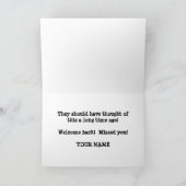 Cartoon Willkommen zurück zur Arbeit Funny Co-Work Karte (Innenseite)