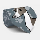 Cartoon-Windhund/Whippet/italienischer Windhund Krawatte (Gerollt)